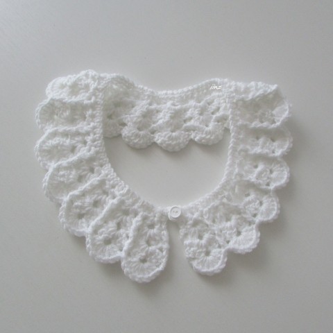 Háčkovaný límeček doplněk bavlna bílá háčkovaný ozdoba dámský límeček crochet pro ženy polyakryl 