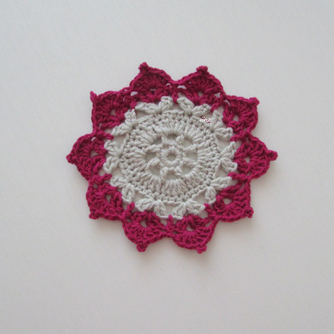 Prostírání bavlna prostírání šedá háčkované akryl prostírka podložka ubrousek vínová handmade podšálek purpurová pod hrnek pod talíř pod misku 