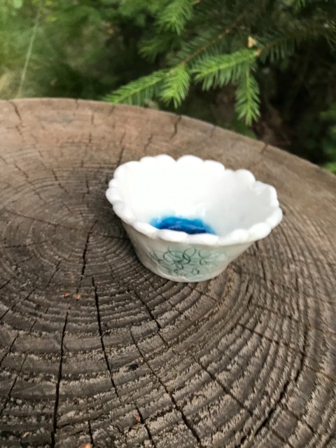 Nádobí - šálek - Květová studánka keramika čaj umění petrklíč obřad šálek kouzla artefakt čajový šálek 