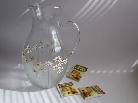 Kopretinový džbán karafa voda kopretiny kopr 