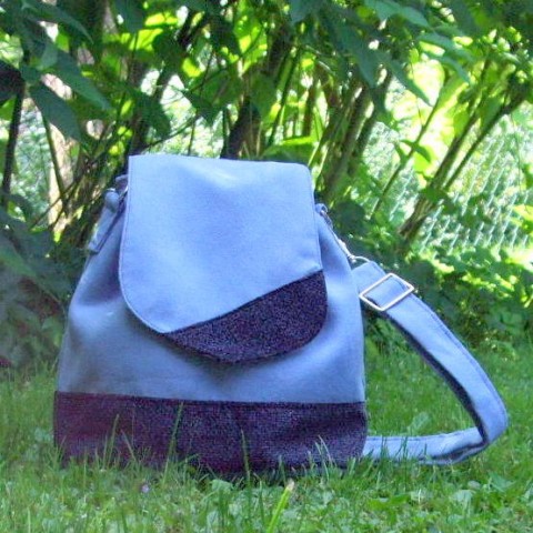 Kabelko-batůžek Modrý kabelka na modrá batůžek přes rameno záda 