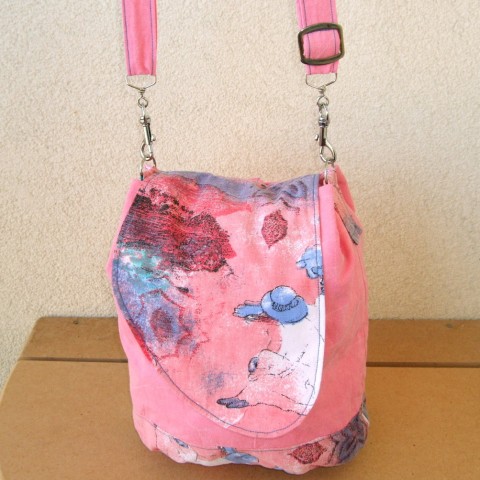 Kabelka a batůžek Růžová pláž kabelka batůžek praktický variabilní 
