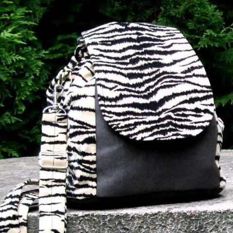 Kabelka a batůžek 2 v 1-Světlý tygr kabelka tygr batůžek batoh variabilní vzorovaný popruh přes rameno 2v1 hnedá na záda kabelkobatůžek 
