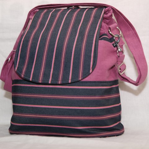 Kabelkobatůžek - Temně růžový kabelka růžová batůžek batoh kostka vak bag 