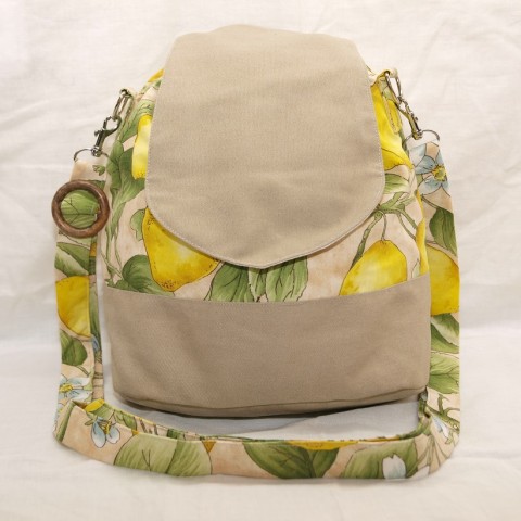 Kabelka a batůžek 2v1 - Citronový kabelka batůžek batoh vak přes rameno žebradlo na záda dva v jednom 