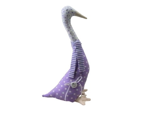 kachna malá fialová dekorace dárek bavlna kachna 