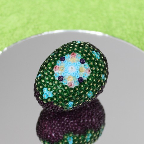 Vajíčko od skleněného kohouta 10 dekorace korálky velikonoce netradiční velikonoční vejce kraslice vajíčko sváteční 