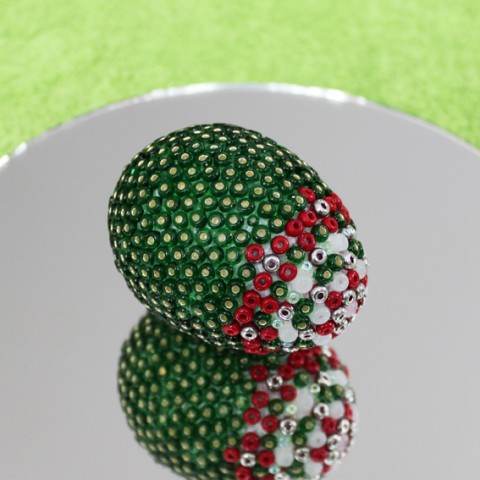 Vajíčko od skleněného kohouta 14 dekorace korálky velikonoce netradiční velikonoční vejce kraslice vajíčko sváteční 