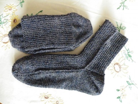 Ručně pletené ponožky 43 - 45 zima podzim jaro ponožky nohy hřejivé teplo chodidla chladno nožky 