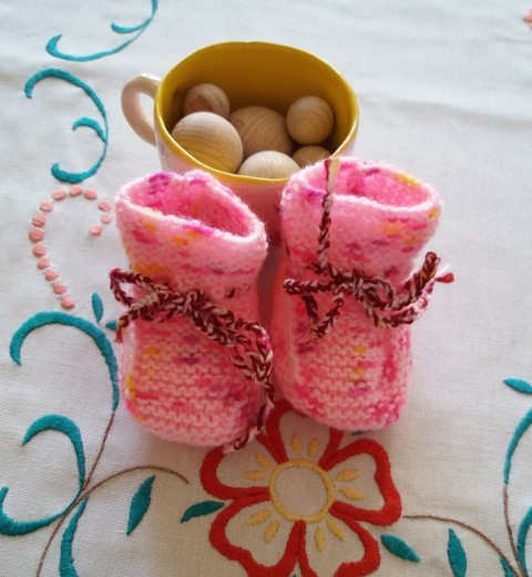 dětské bačkůrky růžovostrakaté děti zima podzim pletení jaro miminko ponožky bačkůrky nožičky dětské oblečení 