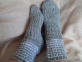pletené ponožky - šedé