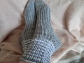 pletené ponožky - šedé