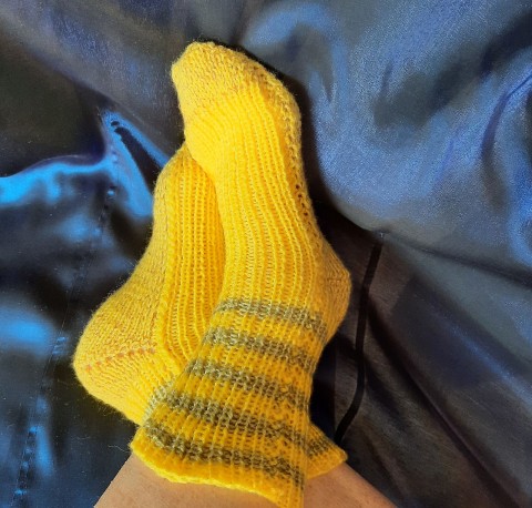 pletené ponožky - žluté zima podzim spaní jaro ponožky nohy noha teplo ponožka nožky nožka pletené ponožky 
