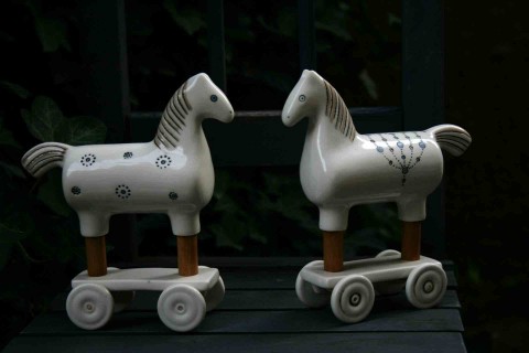 Kůň velký kůň keramika hračky porcelán 