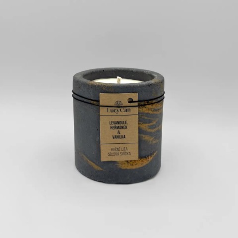 Levandule, heřmánek & vanilka 220 g svíčka vonná svíčka ze sójového vosku 