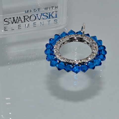 Modrý koužek Swarovski přívěsek modrý modré swarovski přívěsky swarovski elements 