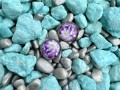 Náušnice - fialové kytky