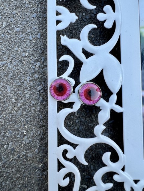 Náušnice - růžová kytka šperk šperky náušnice růžová kytičky kytička kytka bižuterie akce pryskyřice náušničky náušky růžové výprodej pryskyřicové 