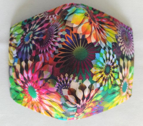 Rouška Designová Mandala barevná dvouvrstvé roušky 