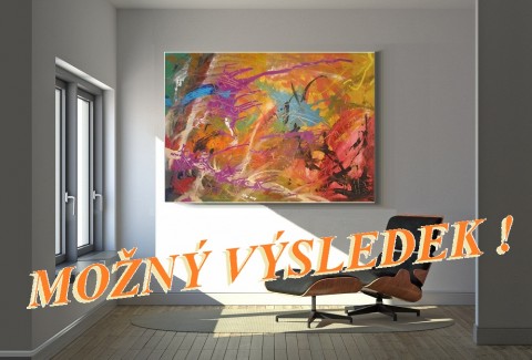 MALBA OBRAZU AUTORA SE ZÁKAZNÍKEM obraz malba barvy umělecký umění art umělec výtvarno 