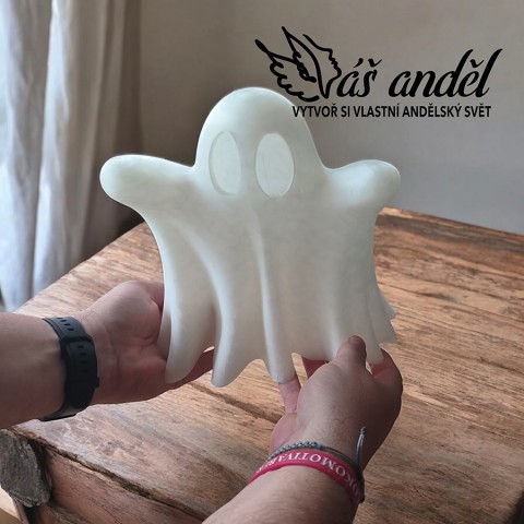 Strašidýlko velké s LED čaj.svíčkou dekorace děti lampička halloween bubák čajová svíčka strašislo váš anděl vasandel 