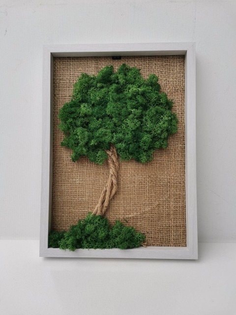 Mechový obraz, strom života mechová dekorace strom života so 