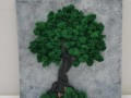 Mechový obraz, strom života, 40x40