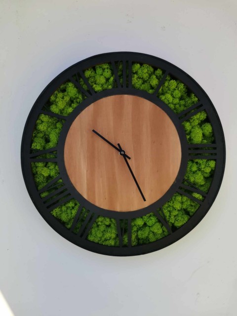 Mechové hodiny 40 cm nástěnné hodiny mechové hodiny mechová dekorace 