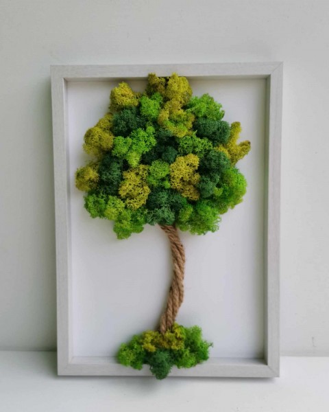 Mechový obraz, strom života, 30 cm mechová dekorace strom života so 