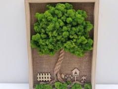 Mechový obraz, 25x25