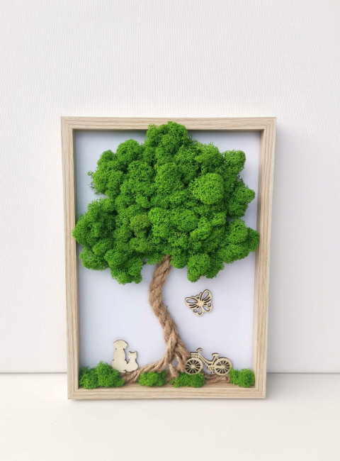 Mechový obraz, strom života, 20x30 dekorace obraz přírodní strom života mechový obraz mechová dekorace 