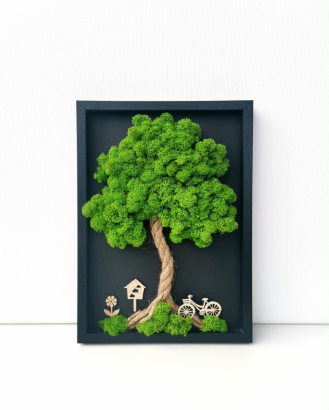 Mechový obraz, strom života, 20x30 dekorace obraz přírodní strom života mechový obraz mechová dekorace 