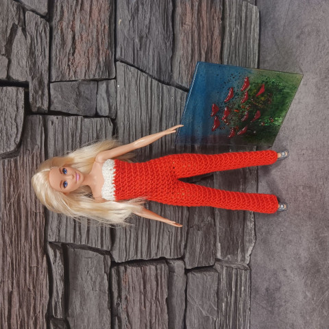Barbie - overal pro panenku panenka klobouček evička 