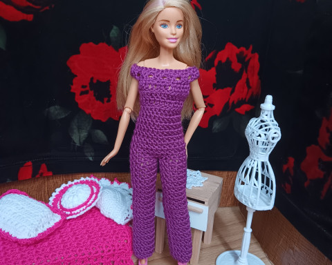 Barbie - overal pro panenku panenka klobouček evička 