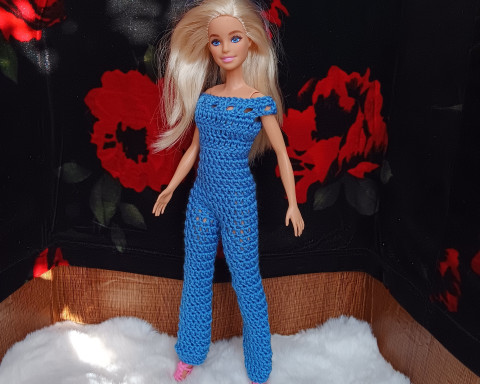 Overal na panenku panenka klobouček evička 