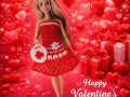 Barbie-valentýnské šatičky