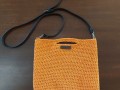 Oranžová háčkovaná kabelka