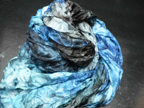 Modro-tyrkysový šál..180 x 90 cm sperkyjoha hedvábný velký šál 180 x 90 cm 