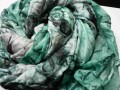 Hedvábný šál , 180 x 90 cm, zelený