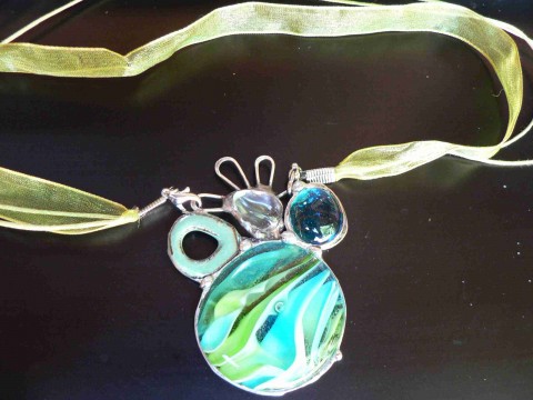 Tyrkysová v zeleni.. náušnice sperkyjoha tiffany náhrdelník 