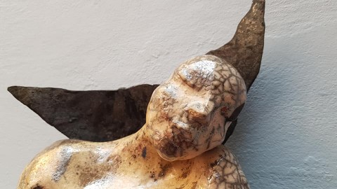 Keramika RAKU. Andělin objekt sperkyjoha kachel 