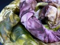 Šál olivovo-fialkový,180x90 cm