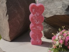 Dekorační 3D svíčka - Růžičky
