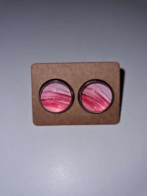 Náušnice - růžový písek šperky náušnice pecky 