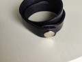 Wrap náramek černá kůže