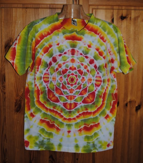 Batikované tričko M- Jaru naproti voda moře léto tričko mandala hippies pánské batikované 