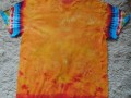 Batikované tričko XL - Oheň a voda