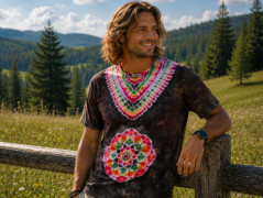 Batik.tričko 2XL -U lesního pramene