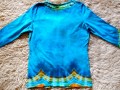 Batikované tričko  - Miluji tyrkys