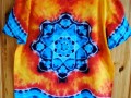 Batikované tričko - Oheň a voda